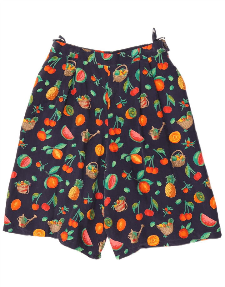 Bardehle kvinders abstrakt mønster bermuda shorts EU 42 Large W30 Navy Blue