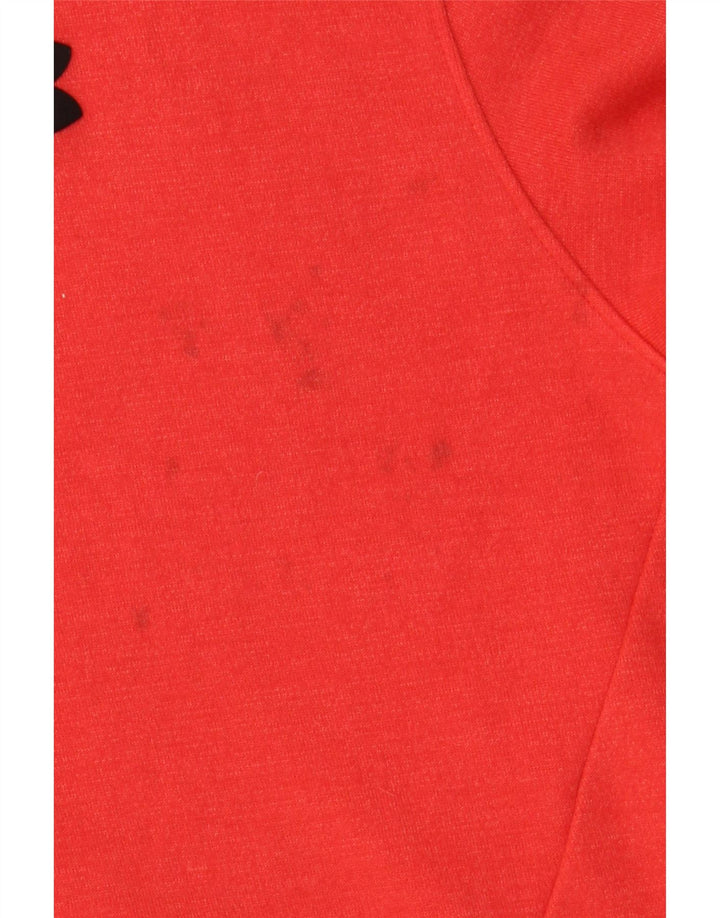 UNDER ARMOUR Drenge hættetrøje 15-16 år XL Rød Bomuld