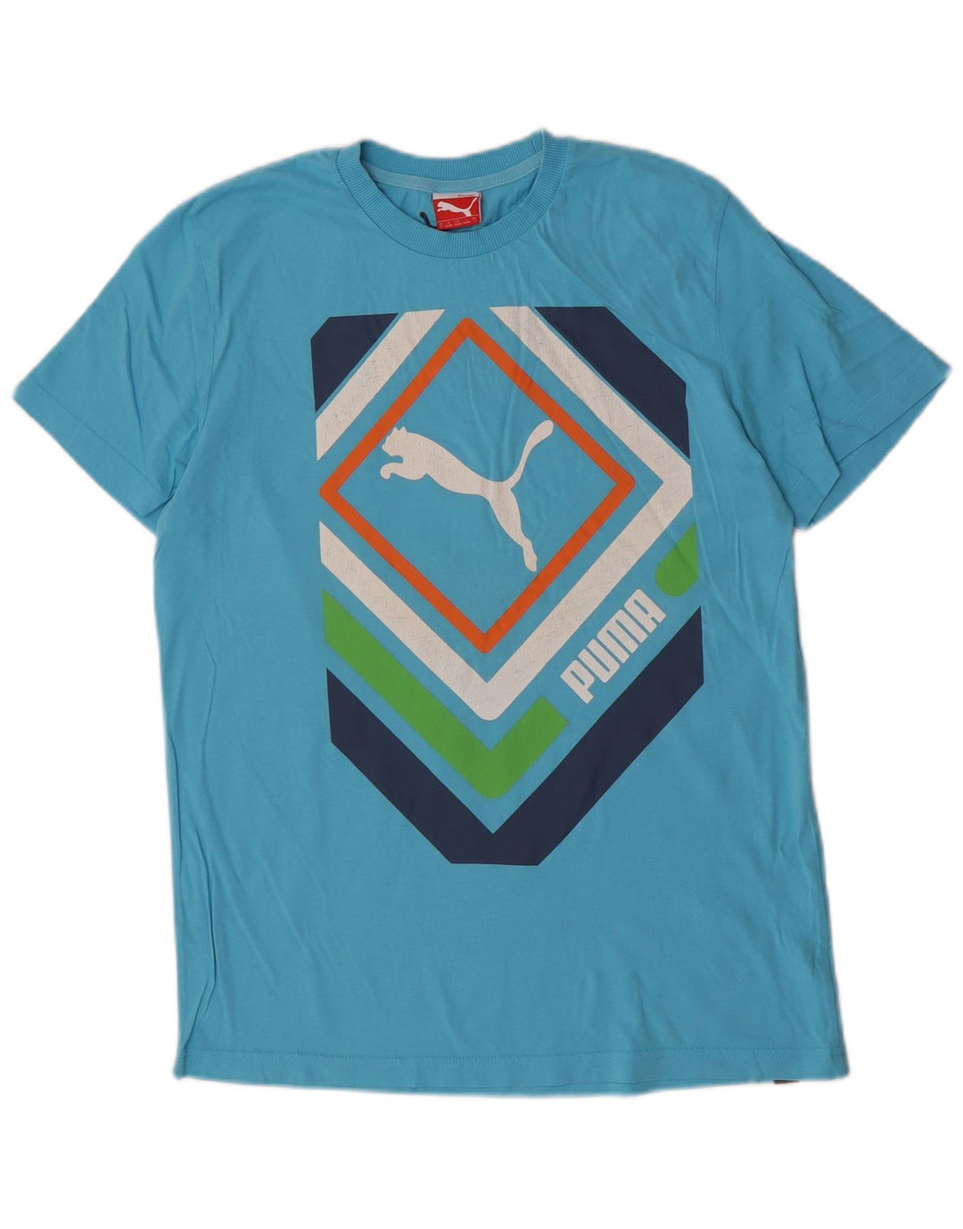 Puma Herre Grafisk T-Shirt Top Stor Blå