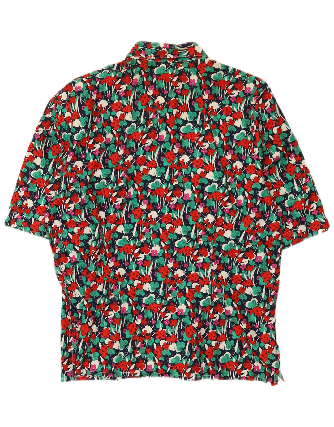 Vintage kvinders kortærmet skjortebluse EU 38 Medium Multicolored Floral