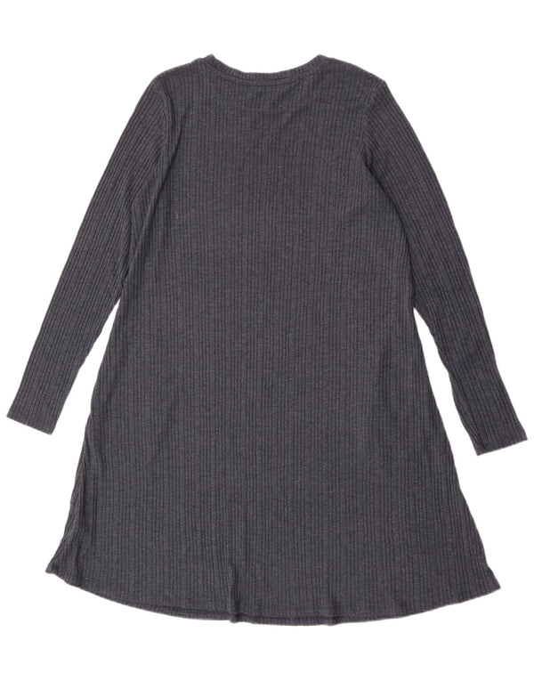 Marks & Spencer Dame Langærmet Jumper Kjole UK 14 Large Navy Blue