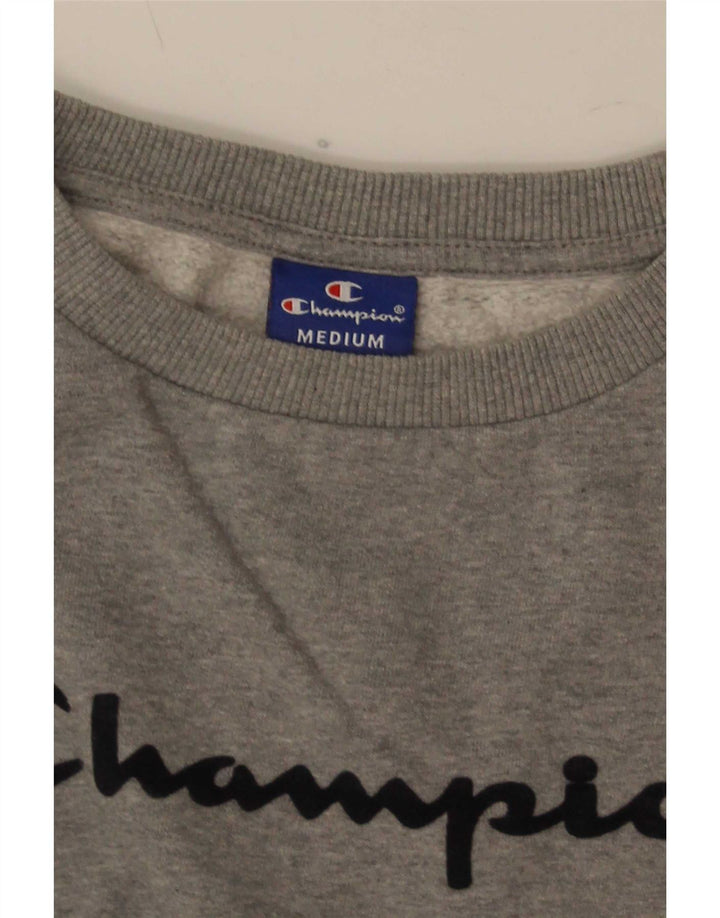 Champion Herre Grafisk Sweatshirt Jumper Medium Grey Flecked