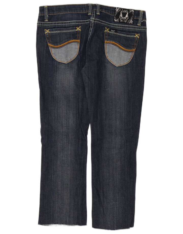 LEE Womens Cropped Jeans W31 L25 Blå Bomuld