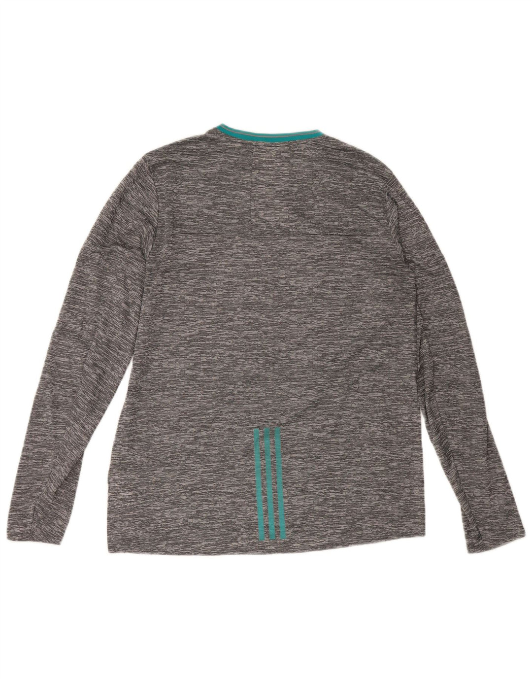Adidas Herre Climalite Top Langærmet Stor Grå Flecked Polyester
