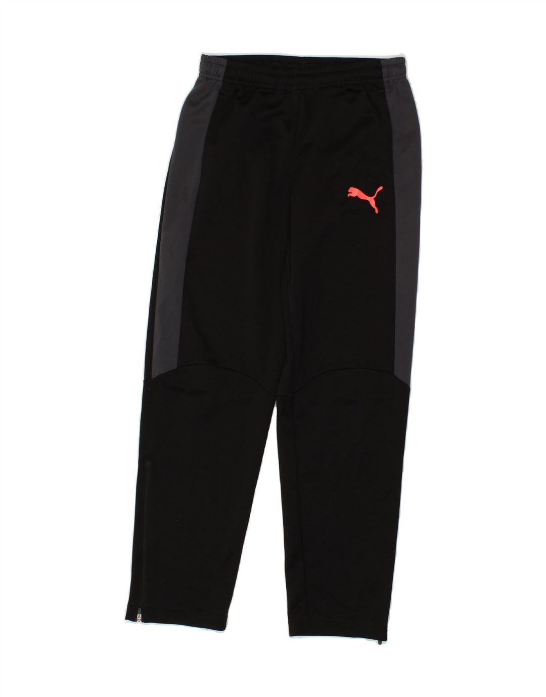PUMA Boys Tracksuit Trousers 13-14 Years Black Colourblock Polyester Vintage Puma and Second-Hand Puma from Messina Hembry 