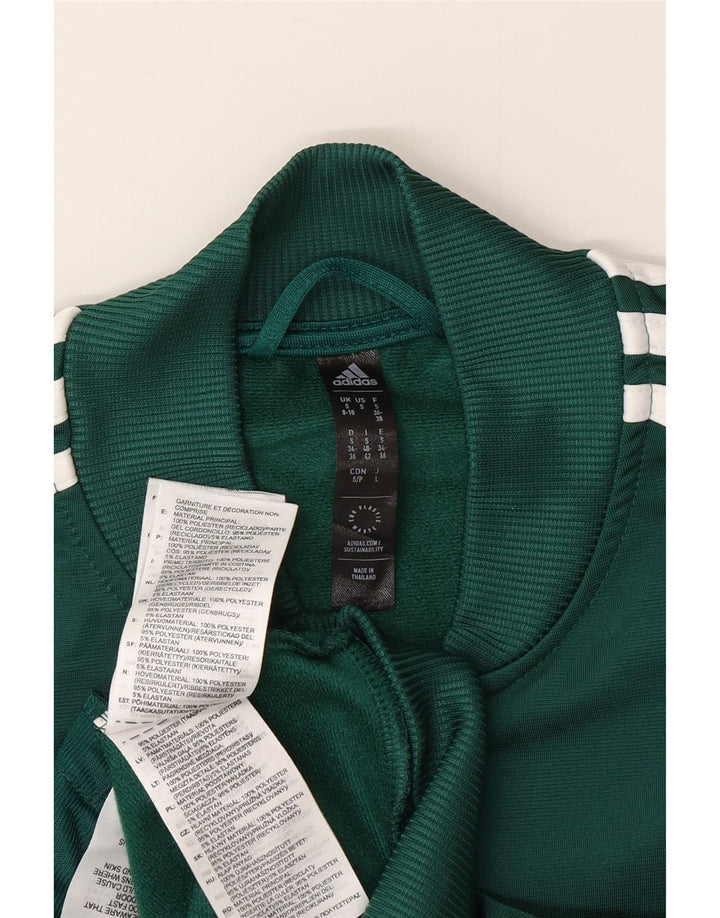 Adidas Grafisk træningsdragt topjakke til kvinder UK 8/10 Lille grøn polyester