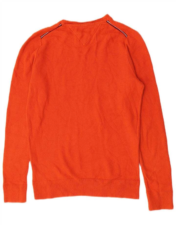 Tommy Hilfiger Herre Crew Neck Jumper Sweater Small Orange