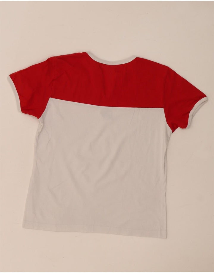 Asics Herre grafisk T-shirt Top Lille hvid Colourblock Bomuld