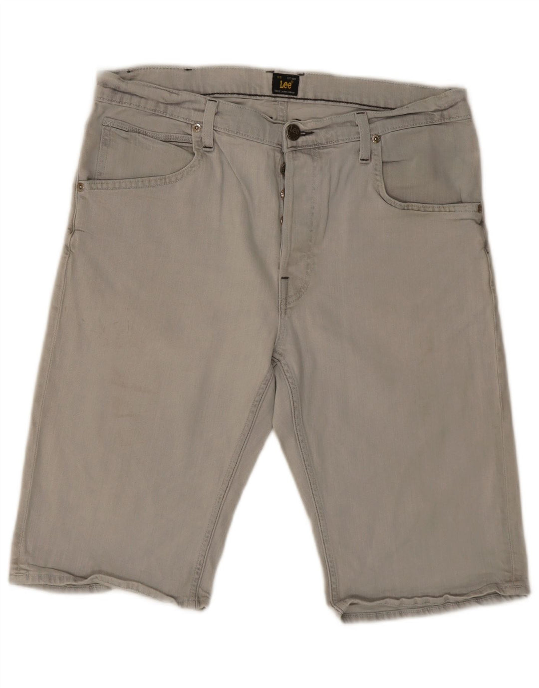 Lee Herre 5-lommers korte denimshorts W32 mellemgrå bomuld