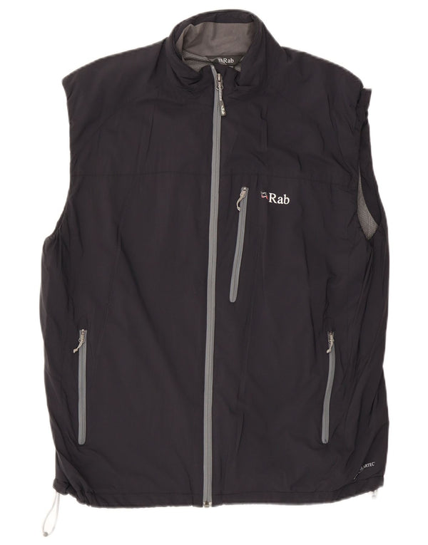 Rab Mens Sleeveless Tracksuit Top Jacket XL Navy Blue Polyamide