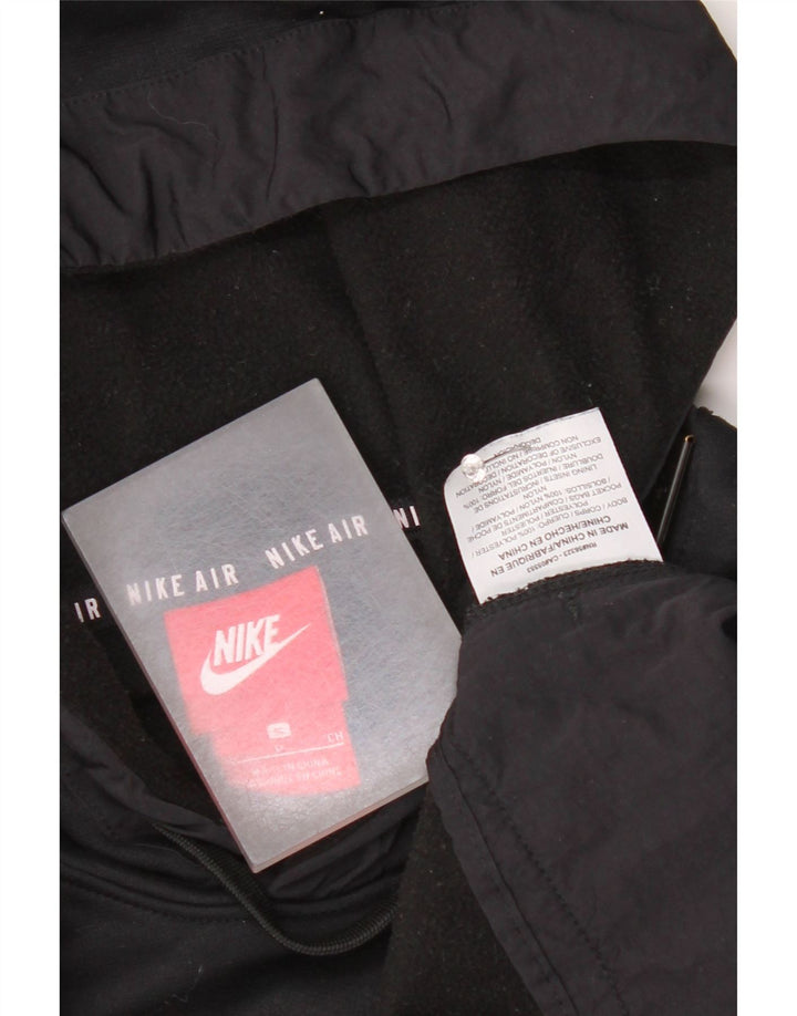 Nike Dame Oversized Longline Hoodie Jumper UK 10 Small Black Polyester