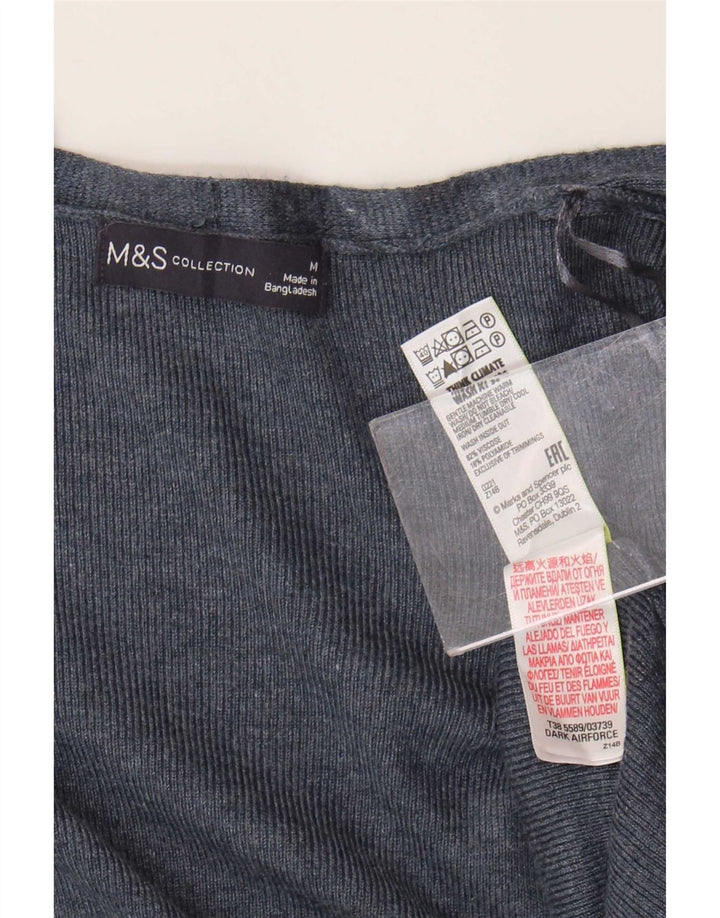 Marks & Spencer Dame Longline Cardigan Sweater UK 14 Medium Navy Blue