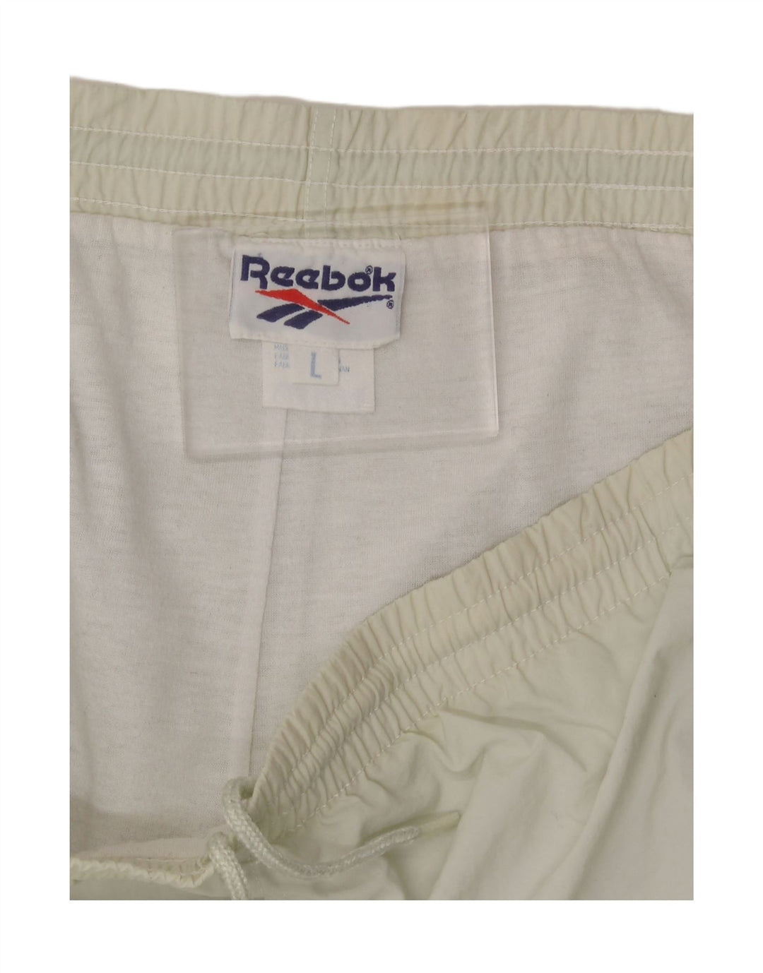 REEBOK Mens Sport Shorts Large  White Cotton Vintage Reebok and Second-Hand Reebok from Messina Hembry 
