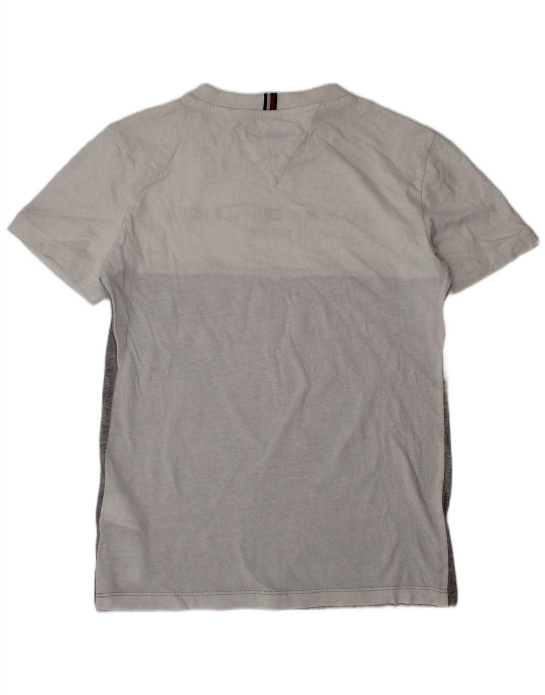 TOMMY HILFIGER Grafisk T-shirt drenge top 9-10 år Grå Colourblock Bomuld