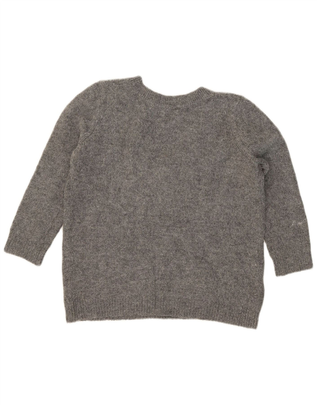 Zara Dame Grafisk V-hals sweater UK 10 Small Grey