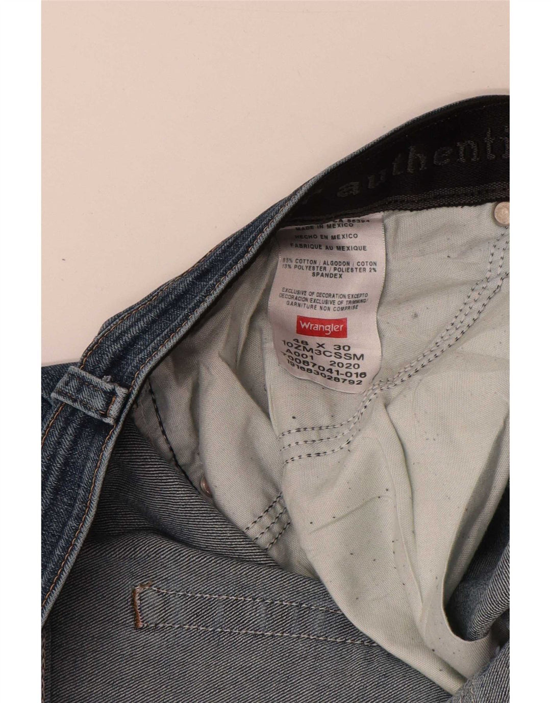 Wrangler Straight Jeans til mænd W48 L30 blå bomuld