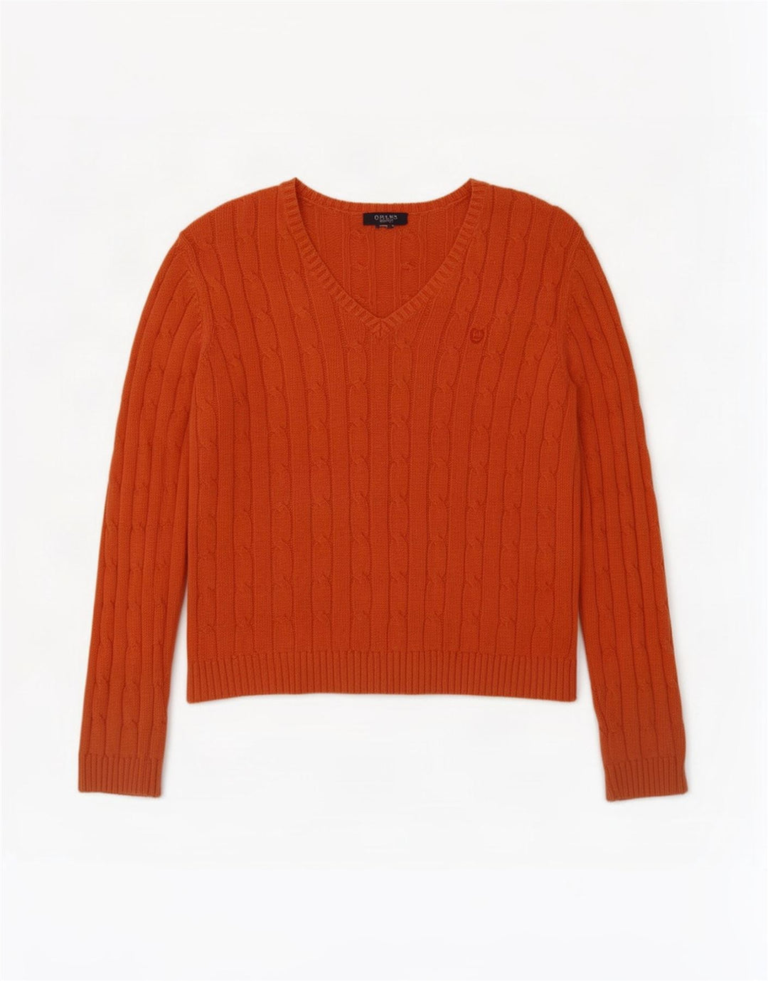 Chaps Dame V-hals sweater UK 14 Large Orange