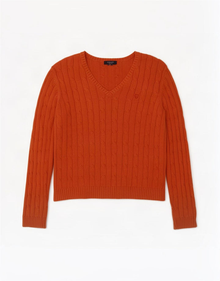 Chaps Dame V-hals sweater UK 14 Large Orange