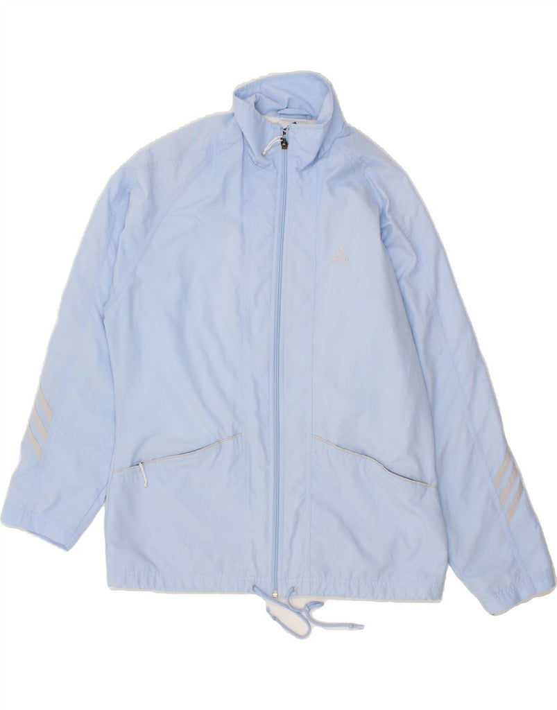 ADIDAS Womens Windbreaker Jacket UK 14 Large Blue Polyester Vintage Adidas and Second-Hand Adidas from Messina Hembry 