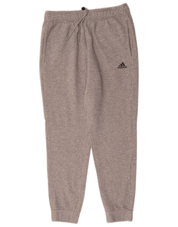 Adidas Herre træningsdragt Bukser Joggers UK 42/44 Stor Grå Bomuld