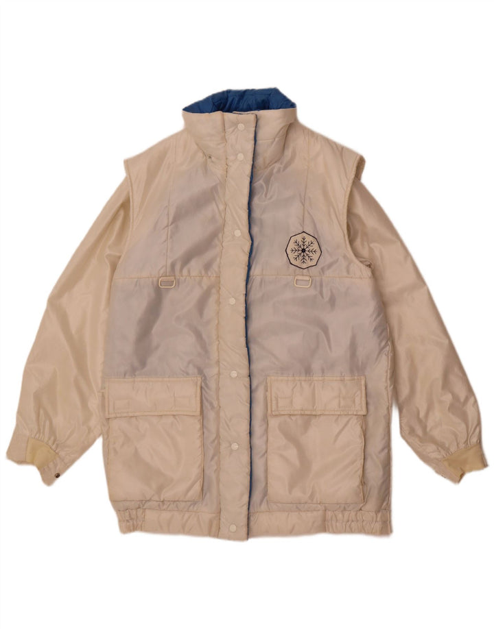 Vintage regnfrakke til kvinder UK 14 Medium White