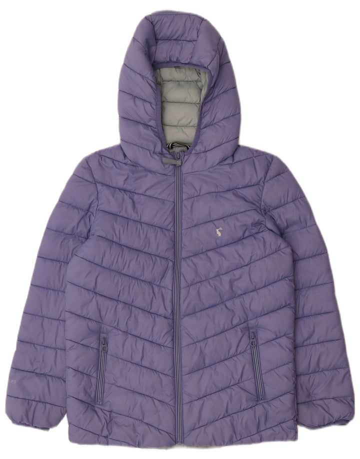 JOULES Girls Hooded Padded Jacket 11-12 Years Purple Polyester