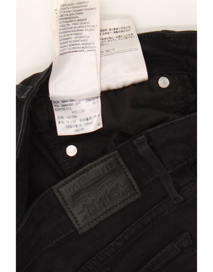 Levi's Dame 712 Slim Jeans W31 L30 Sort Bomuld