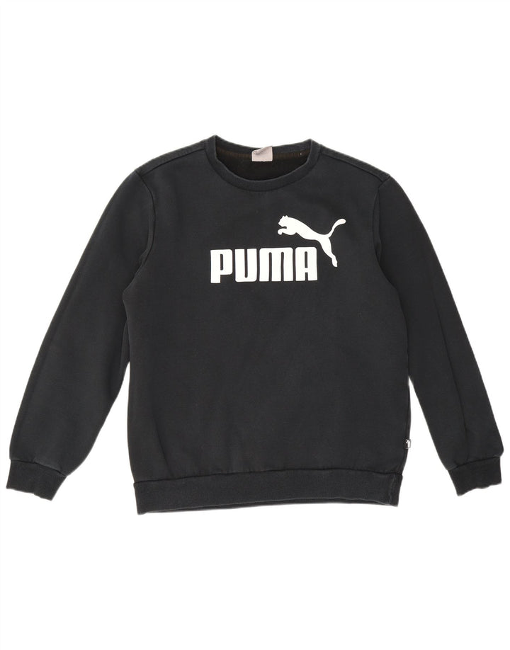 Puma Herre grafisk sweatshirt Jumper Medium Navyblå Bomuld