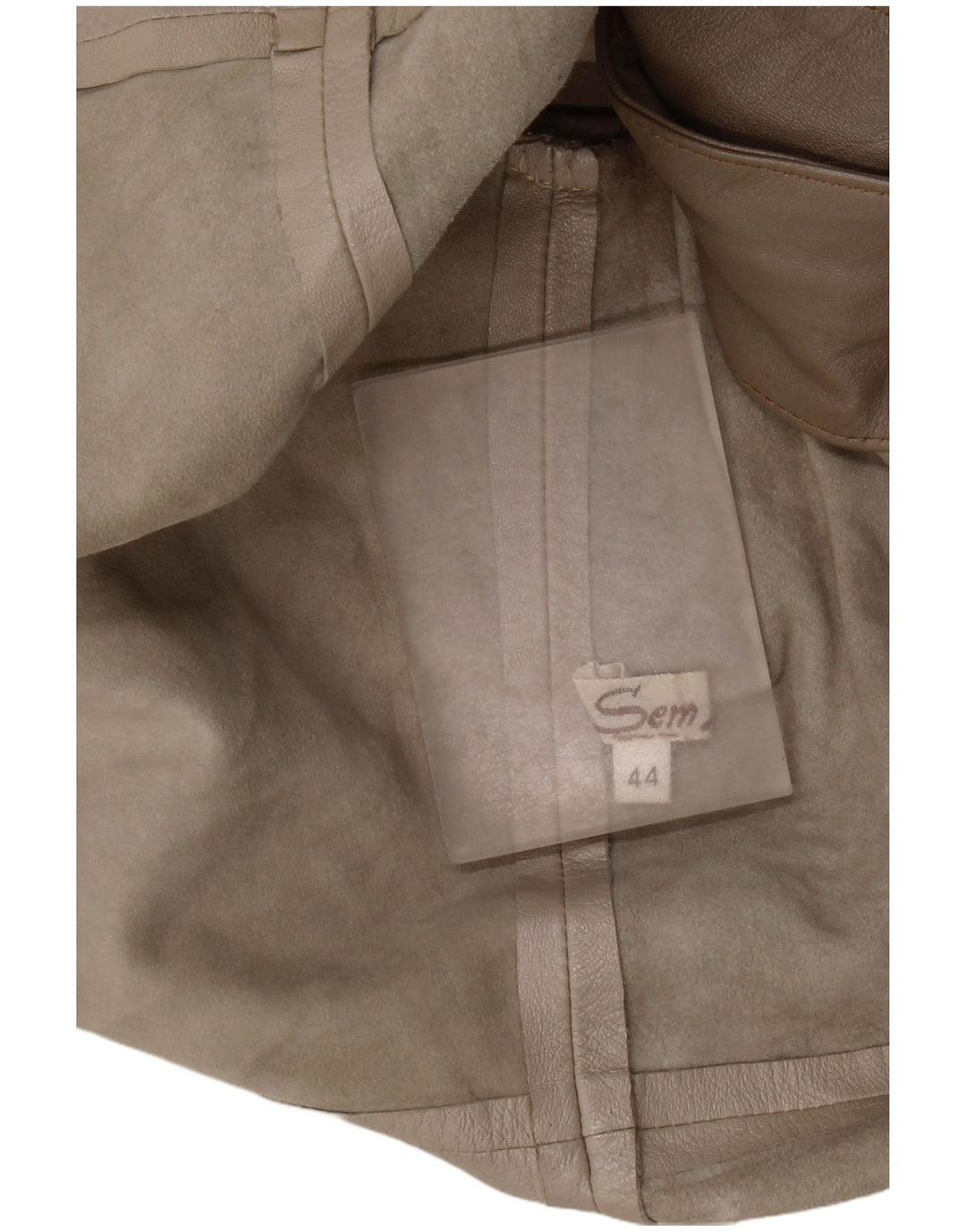 Vintage læderjakke til kvinder IT 44 Medium Grey Colourblock læder