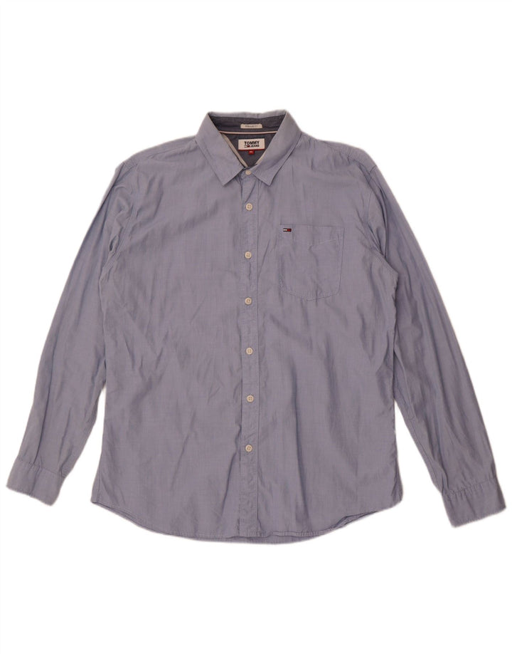 Tommy Hilfiger Herre Regular Fit skjorte XL blå bomuld