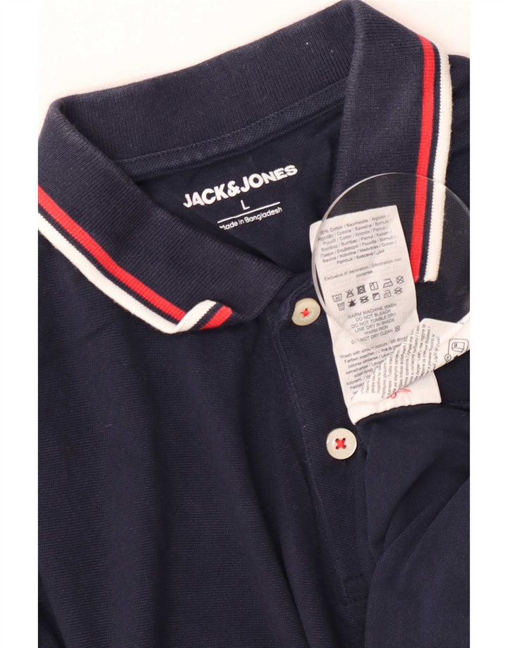 Jack & Jones herre poloskjorte stor marineblå bomuld