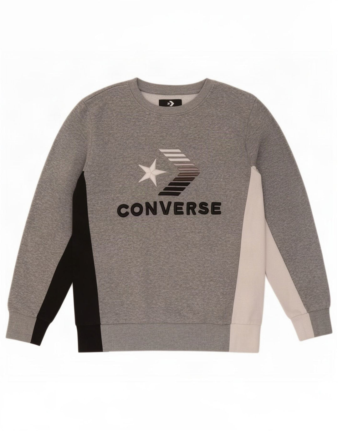 Converse drenge grafisk sweatshirt jumper 12-13 år stor grå farveblok