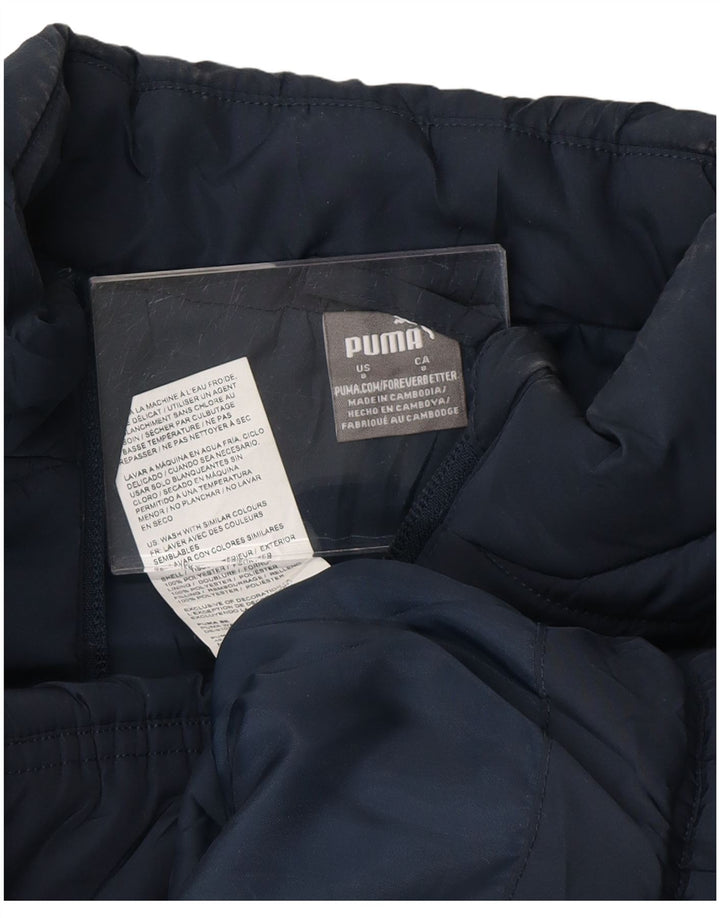 Puma Boys Polstret Gilet 7-8 år Navy Blue Colourblock Polyester