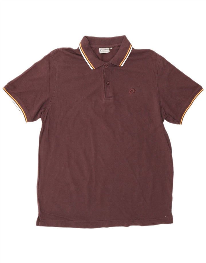 LOTTO Polo skjorte til mænd Large Burgundy