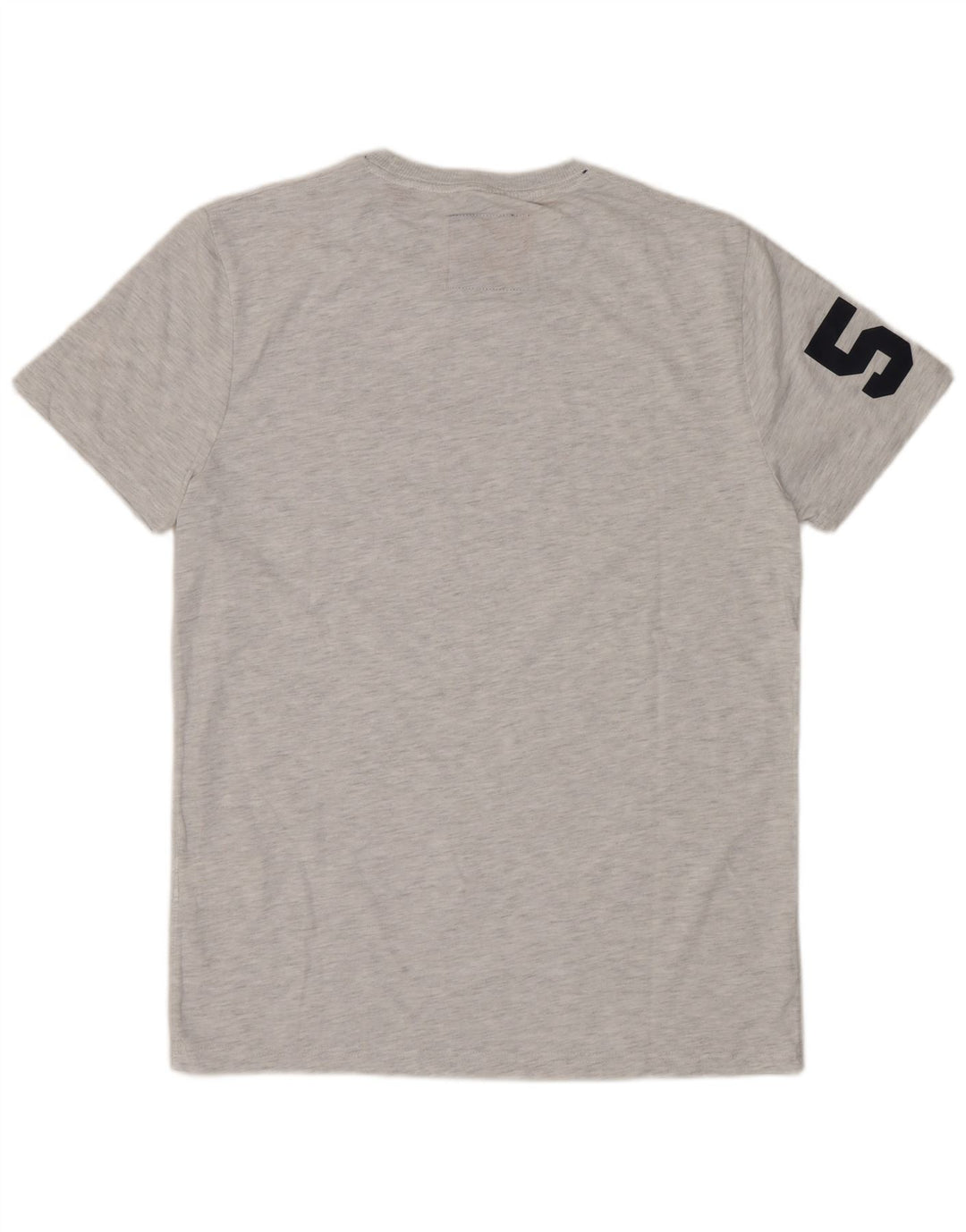 SUPERDRY Herre grafisk T-shirt top mellemgrå flækket bomuld