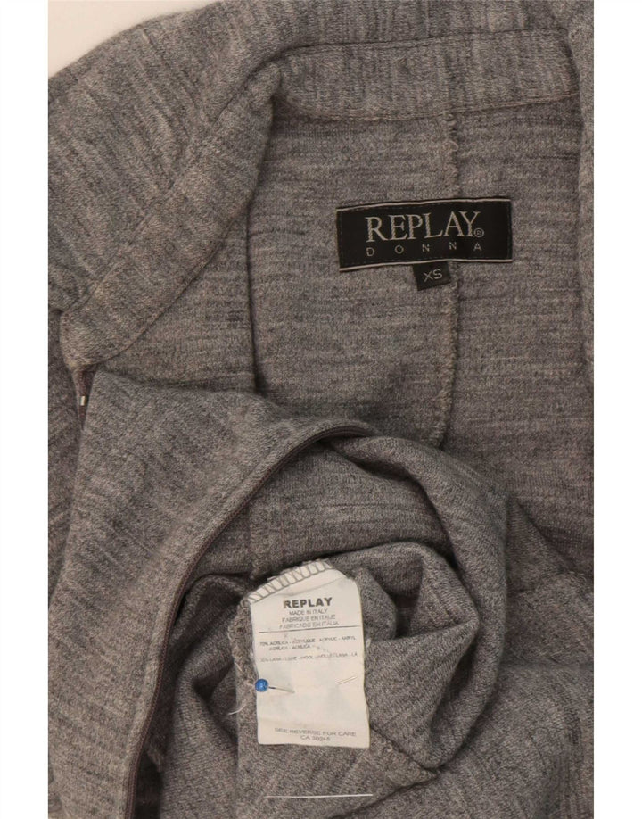 Replay Dame Jumpsuit UK 4 XS Grå Akryl