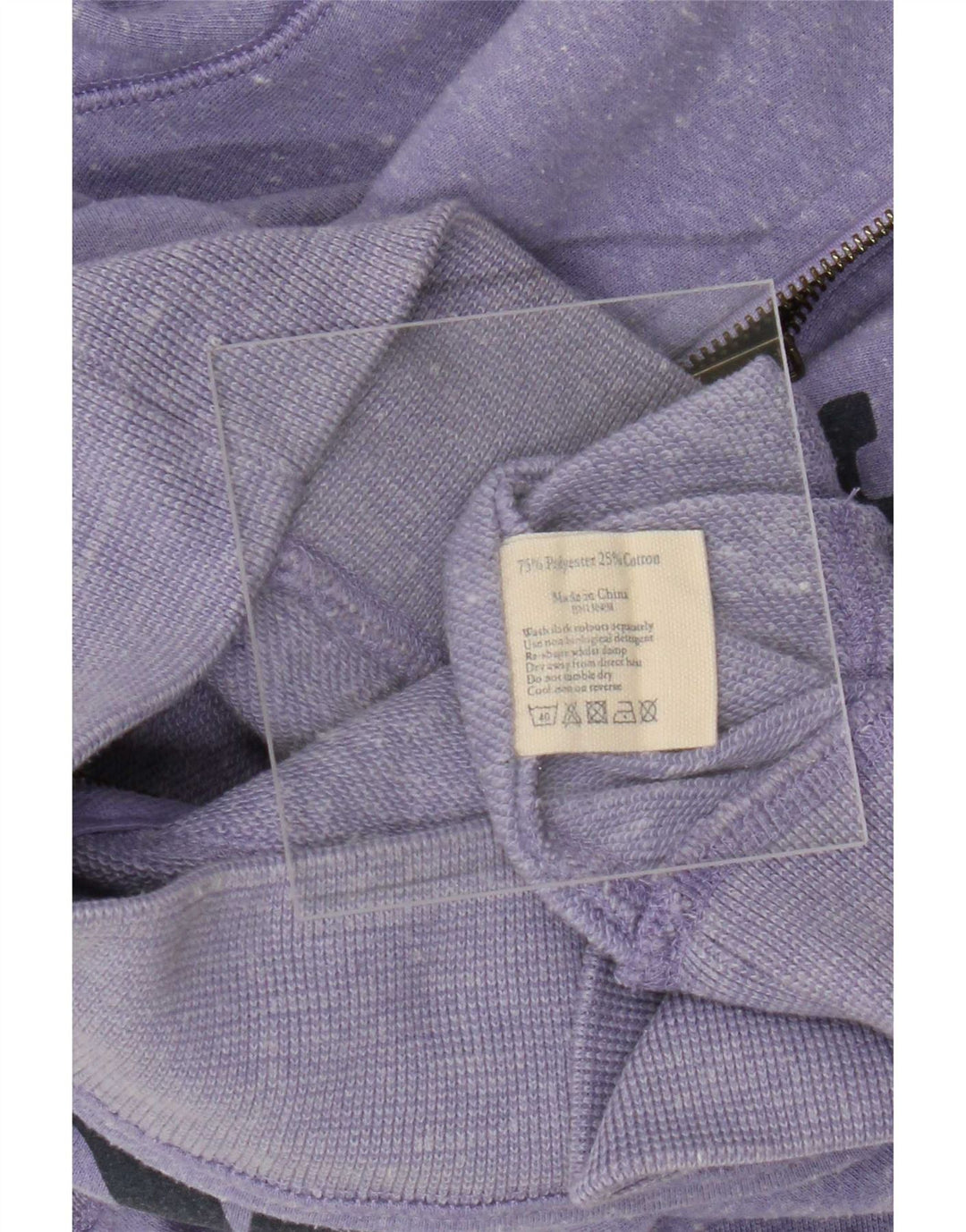 Jack Wills Herre grafisk hættetrøje med lynlås Medium Lilla Flecked Polyester
