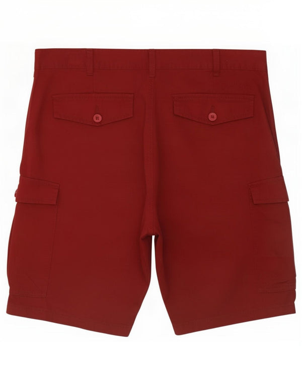 Mountain Warehouse Mens Cargo Shorts Large W34 Burgundy Cotton