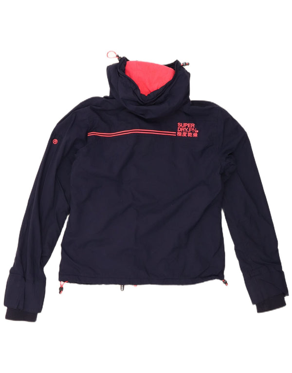 SUPERDRY Grafisk Windbreaker-jakke til kvinder UK 14 Medium Navy Blue