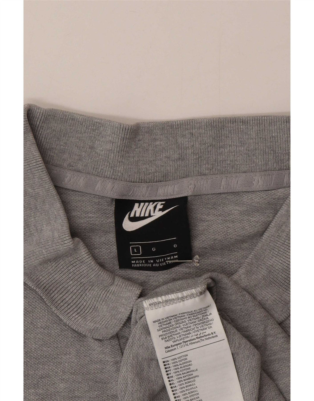 Nike Poloshirt til mænd, stor grå flækket bomuld