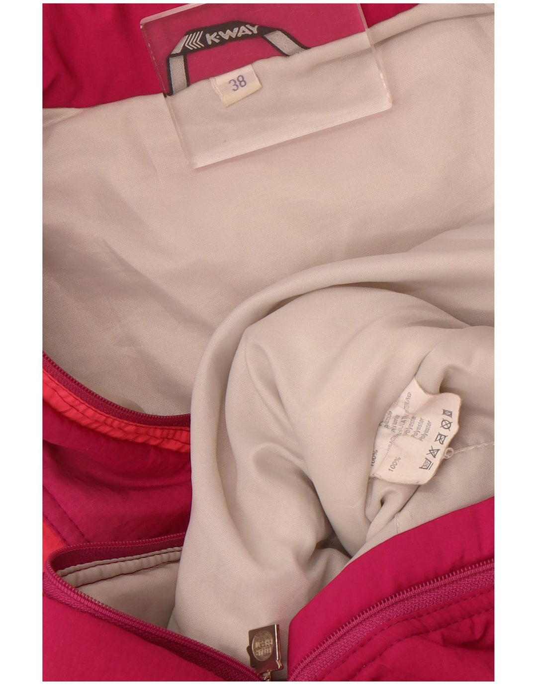 K-Way Womens Grafisk Oversized Ski Jumpsuit EU 38 Medium Pink Polyamid