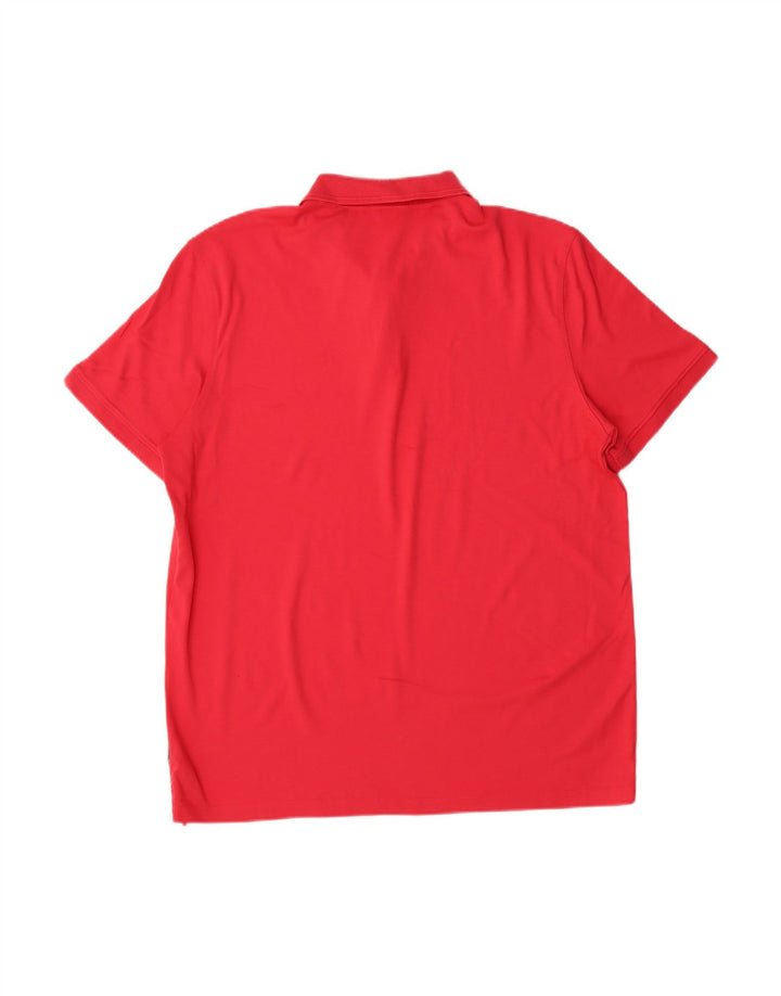 CALVIN KLEIN Mens Regular Fit Polo Shirt Large Pink Cotton