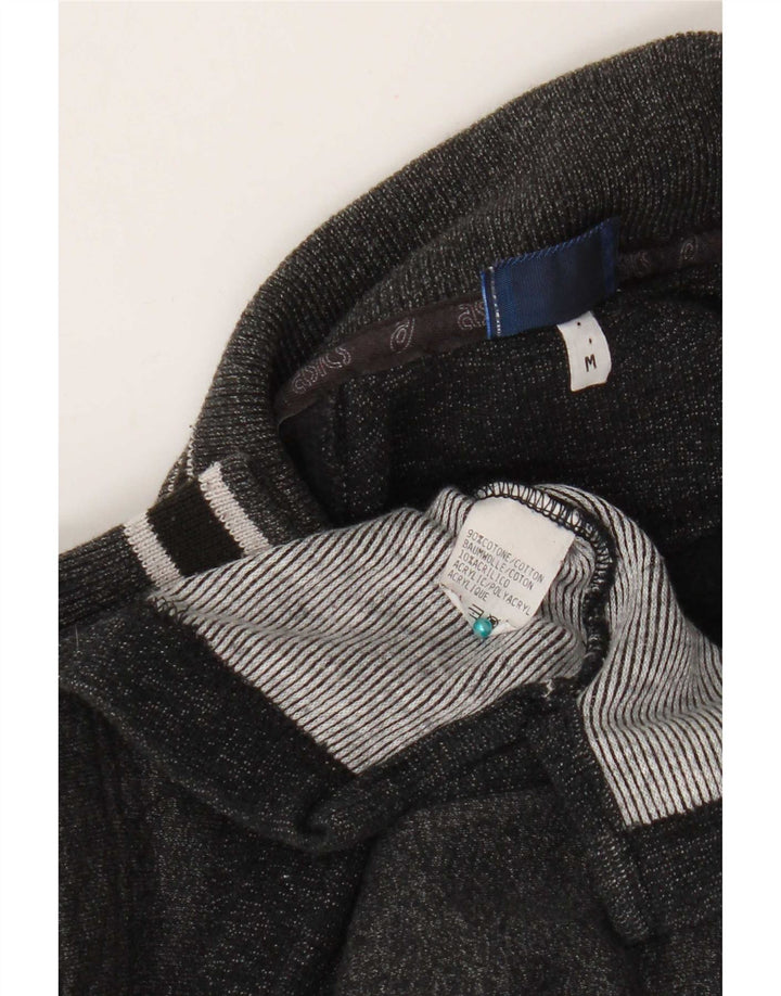 Asics herre cardigan sweater mellemgrå stribet bomuld