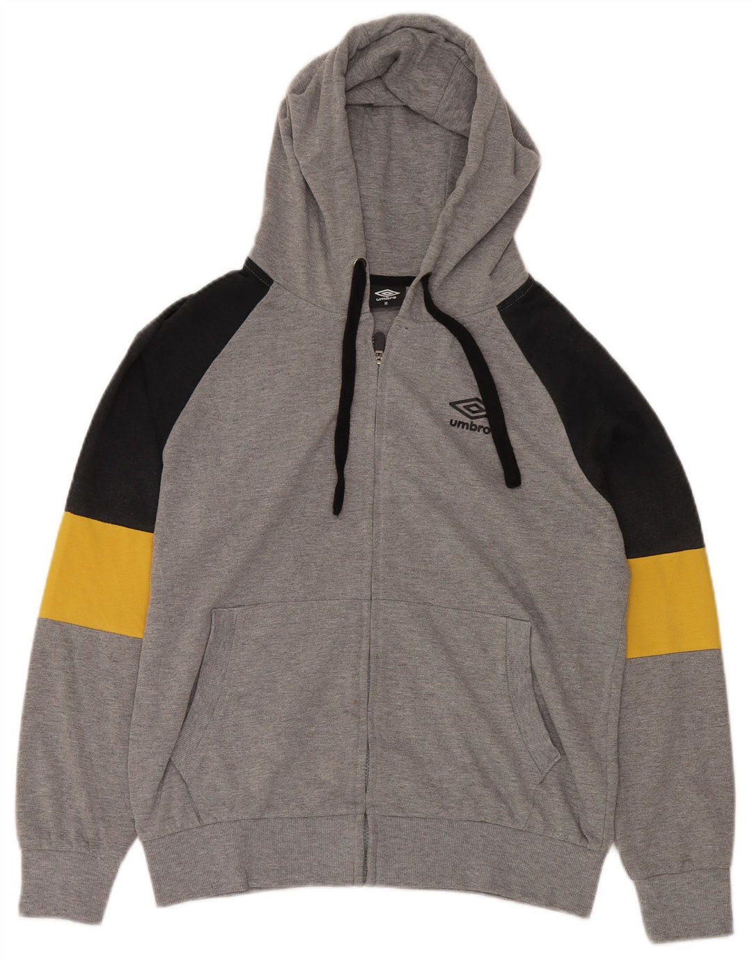 UMBRO Hættetrøje med lynlås til mænd mellemgrå Colourblock Bomuld