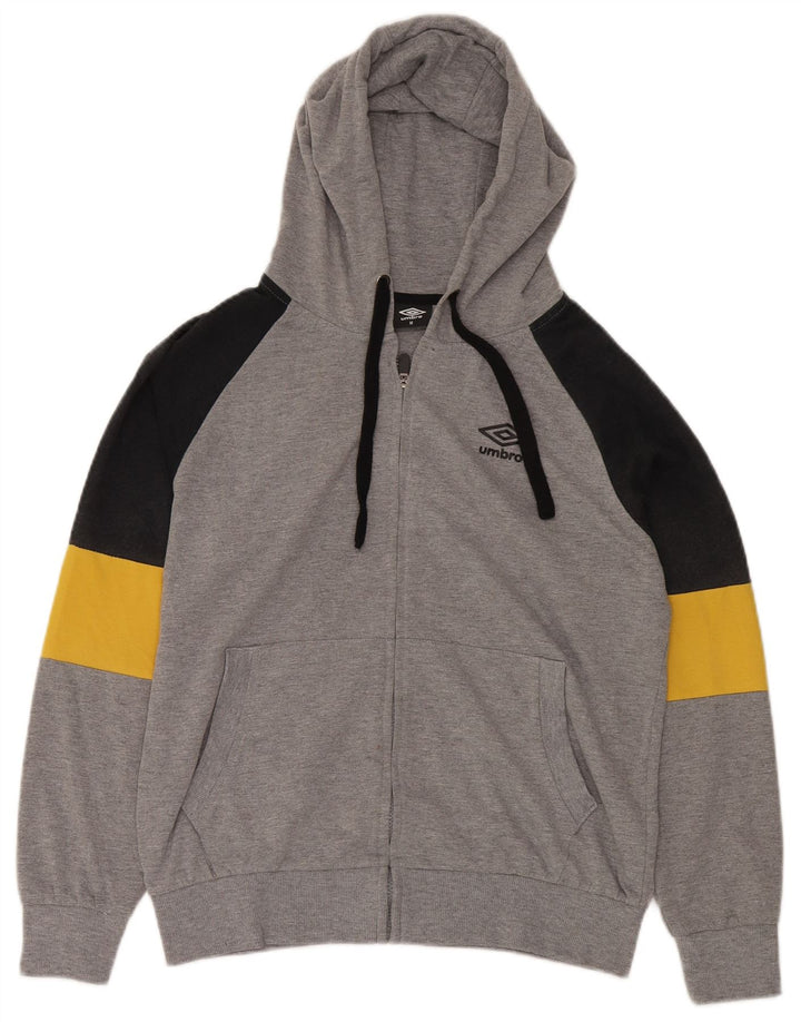 UMBRO Hættetrøje med lynlås til mænd mellemgrå Colourblock Bomuld