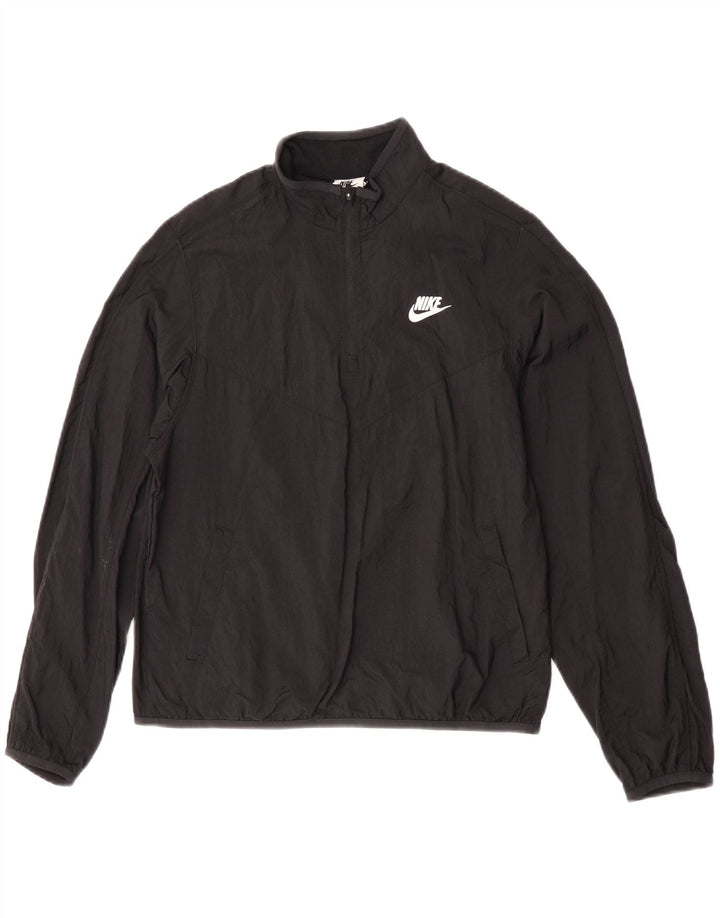 Nike drenge grafisk pullover træningsdragt topjakke 13-14 år XL sort nylon