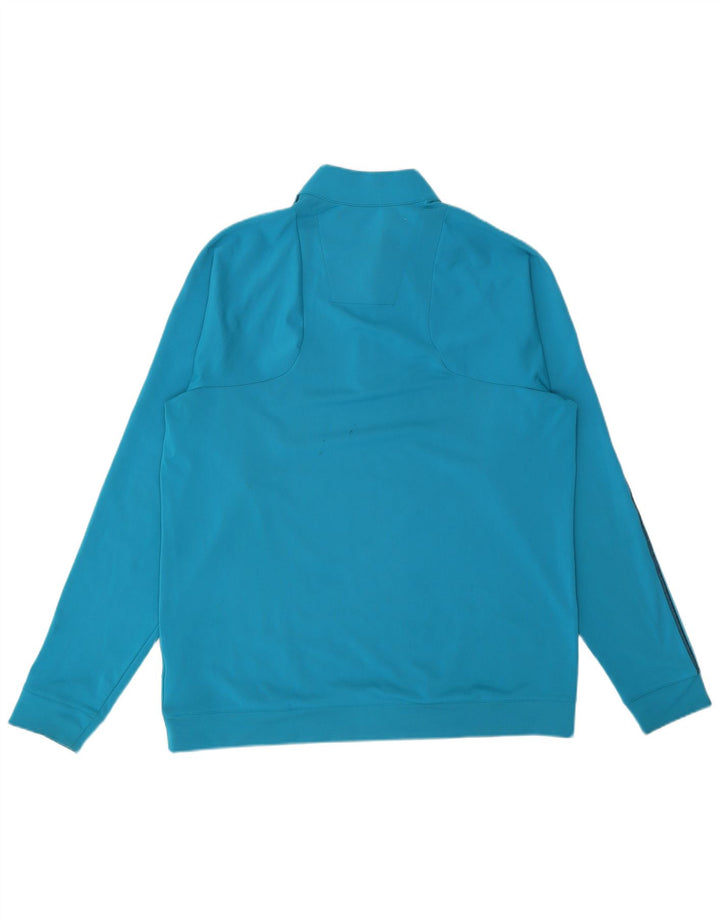 ADIDAS Herre Climalite Sweatshirt med lynlås XL Blå Polyester