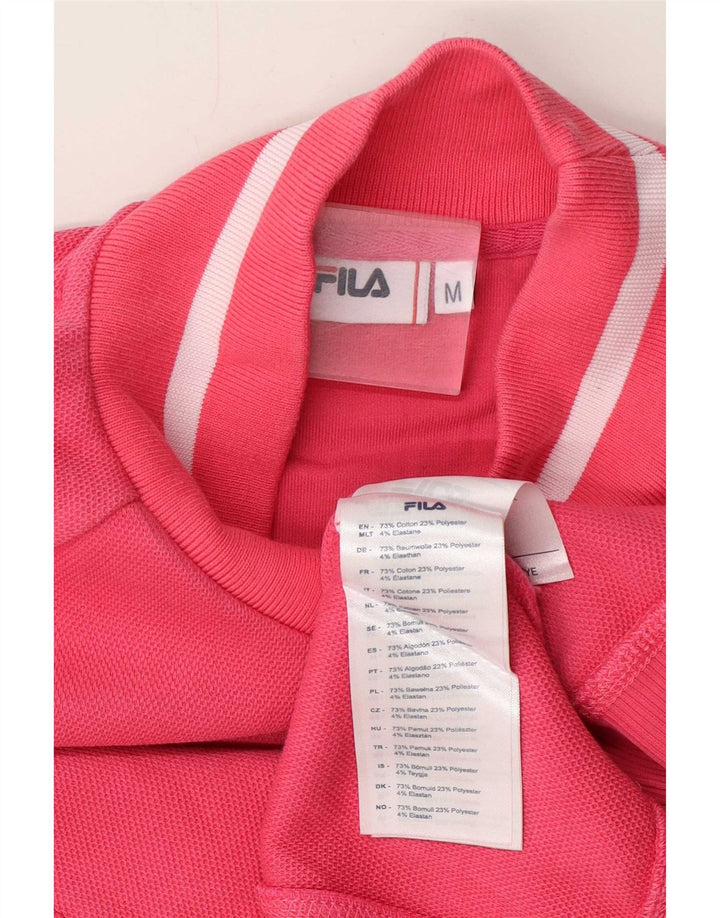 Fila Dame Sweatshirt Jumper UK 14 Medium Pink Bomuld