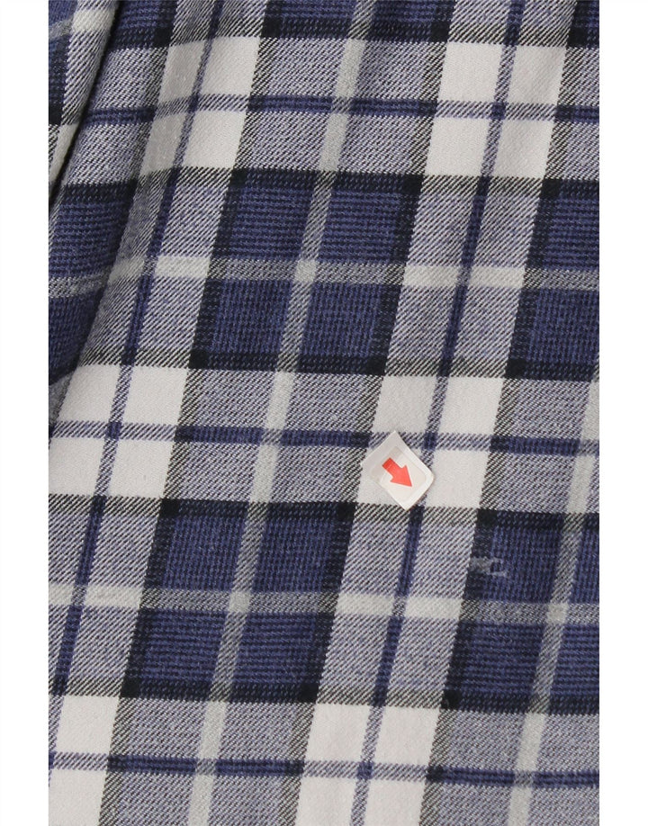 Massimo Dutti herre flannel skjorte XL marineblå ternet
