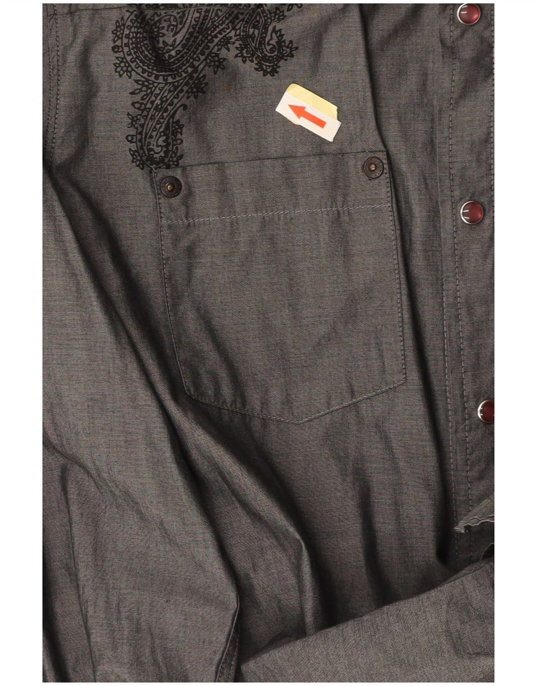 GUESS Herreskjorte Medium Grey Paisley Cotton